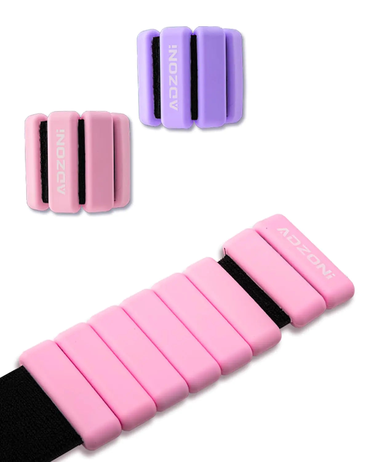 ADZONI Wrist Weights for Women Adjustable Ankle Weights - Set of 2 (1LB Each) | Versatile Wrist & Leg Weights for Walking Yoga Pilates Dance Barre Gym(Pink)