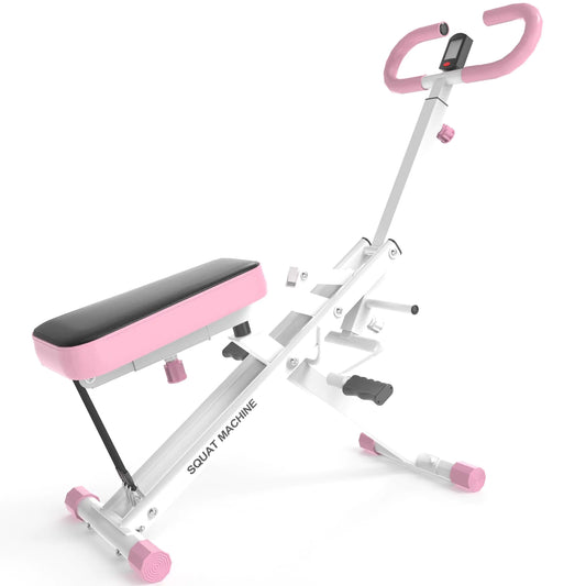 SogesGame Foldable Squat Machine 2 in 1 Squat Rowing Machine Workout Equipment for Home Squat Assist Trainer for Glutes & Legs Workout